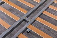 Cadre de lit en métal pliable robuste avec lattes en bois solides, montage facile, base de matelas