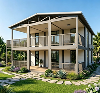Villa conteneur préfabriquée extensible à 2 étages, maison pliable moderne, maison modulaire, maison de vacances, maison préfabriquée pour complexe hôtelier