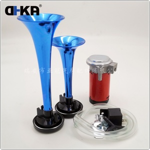 <span class=keywords><strong>Klaxon</strong></span> de voiture miniature en ABS bleu de style populaire DHKA, 12V, certifié CE, adaptable à tous les véhicules, moto, bus, bateau - Product Image 3