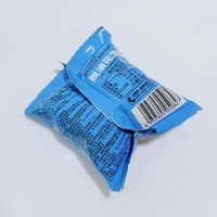 Sac d'emballage en plastique scellé bleu, utilisé pour l'emballage des cacahuètes, avec design et dimensions personnalisés