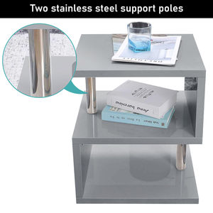 End <strong>Table</strong> with Charging Station <strong>Side</strong> <strong>Tables</strong> for Small Spaces USB Ports and Outlets Bedside Nightstand Sofa Couch <strong>Slim</strong> Shelf - Product Image 4