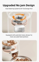 Distributeur automatique intelligent pour animaux de compagnie 3L avec caméra HD et audio bidirectionnel, contrôle par minuterie Wi-Fi, double alimentation de secours, matériau plastique écologique