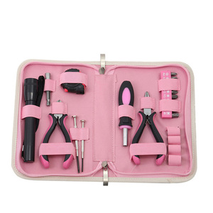 Set di 23 Utensili Manuali per la Casa, Kit di Riparazione Domestica, Set di Attrezzi Rosa per Signore in Scatola - Product Image 1
