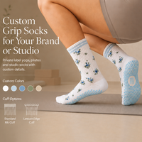Chaussettes de yoga personnalisées antidérapantes, confortables et respirantes pour femmes, chaussettes de Pilates personnalisées pour l'intérieur