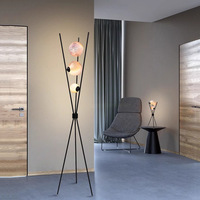 Moderne Ciel Étoilé Lune Unique Lampadaire Minimaliste Trépied Sphérique E27 Socket LED Protection des Yeux Lumière Décorative