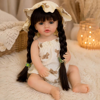 Poupée bébé fille reborn mignonne de 55 cm, jouets doux et réalistes, accessoires de jeu d'imitation pour enfants, cadeaux