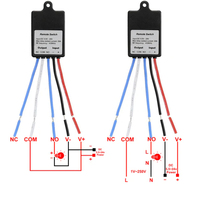 Qiachip 433MHz télécommande sans fil commutateur DC 6V 12V 24V 1CH 10A relais récepteur Module contrôleur KR2401F KT01 KT05