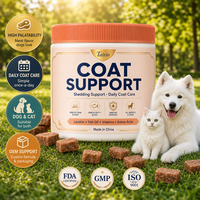 Complément alimentaire pour la croissance des poils des chiens à perte de poils, friandises à mâcher aromatisées à la viande, lécithine, huile de poisson, haute palatabilité, soutien du pelage, personnalisable