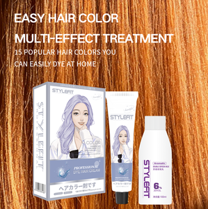 Vente en gros de crème colorante pour <span class=keywords><strong>cheveux</strong></span> permanente longue durée, 200 ml, prix usine, usage professionnel en salon, naturelle, non irritante, kit de coloration capillaire. - Product Image 1