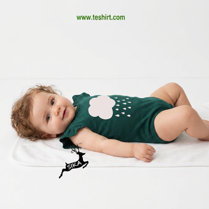 Ropa de Bebé Personalizada de Tirupur, Bodys para Niños, Oferta de Navidad, Ropa Teñida con Tintes Naturales de Plantas, Venta en Línea, Algodón Orgánico Certificado GOTS - Product Image 1