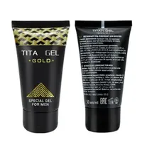 Crema para Agrandar el Pene Titan Gel Gold en Tubo Negro al por Mayor, Fórmula Strong Man Maxman, Origen China, Ayuda a los Hombres a Lograr un Crecimiento Efectivo