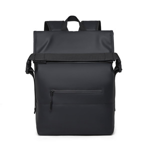 Cross-border Custom Europe Roll-up Backpack Simple Business Roll-up Top Lid Casual Backpack Outdoor Travel Student <b>Bag</b> - Product Image 5
