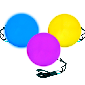Dẫn Phát Sáng Juggling Poi Bóng Thiết Lập Siêu Sáng Pin Powered Bộ Với Nhấp Nháy Chậm RGB Hiệu Ứng - Product Image 1
