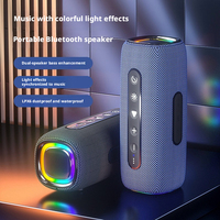Altavoz Bluetooth Portátil a Prueba de Agua IPX6, con Bajos Potentes, Luces RGB Rítmicas, Audio Inalámbrico para Campamentos, Fiestas y Juegos al Aire Libre