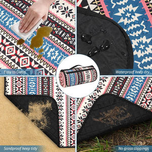 OEKO-TEX 100 3-Season Thick Oversized <b>Picnic</b> <b>Blanket</b> 3m <b>Waterproof</b> Recycled Plastic Beach Mat Custom Print Bohemian Design 2025 - Product Image 2