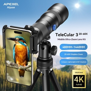 Objectif téléobjectif HD 20-60X pour téléphone portable, idéal pour l'observation des oiseaux, la photographie de fleurs et les concerts, fabriqué en Chine - Product Image 1