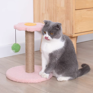 Mainan pohon goresan kucing klasik Modern, mainan karton hadiah Natal elegan bola memanjat beludru Sisal berkelanjutan - Product Image 6