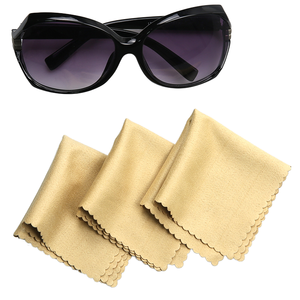 Lingettes nettoyantes pour lentilles en microfibre personnalisées en gros de 8x8cm Chiffon de nettoyage <span class=keywords><strong>anti</strong></span>-<span class=keywords><strong>buée</strong></span> <span class=keywords><strong>réutilisable</strong></span> pour lunettes avec impression en relief - Product Image 3