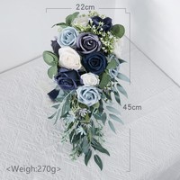 Zijde Kunstmatige Rozen Bloemen Fotografie Decoratie Bruid Houdt Boeketten Bruiloft Rekwisieten Kunstbloemen Decoratie