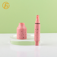 Stylo de maquillage rose synthétique à pression pour estomper les imperfections, compatible avec les poignées de pinceaux en plastique personnalisables et la personnalisation