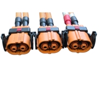 Coque en plastique à double trou de 8 mm 180 °   Connecteur haute tension circulaire Connecteur 2 broches HVC2P80FS10-022