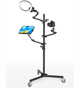 Bras de montage de perche multi-microphone tout-en-un pour la diffusion en direct, le studio <span class=keywords><strong>photo</strong></span>, le support pour moniteur d'ordinateur portable. - Product Image 2