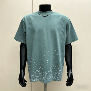 <span class=keywords><strong>T</strong></span>-<span class=keywords><strong>shirt</strong></span> décontracté d'é<span class=keywords><strong>t</strong></span>é pour homme, style hip-hop urbain, imprimé DTG, graphique en strass, col rond oversize, <span class=keywords><strong>t</strong></span>-<span class=keywords><strong>shirt</strong></span> épais - Product Image 2