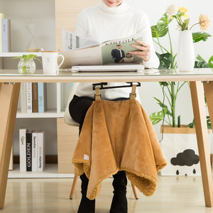 Usb Heated Knee Blanket Coffee Brown Fast Heating Mechanical Control Overheat Protection Office Nap Shawl Electric Blanket - Product Image 3