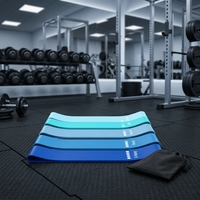 Bandas de Resistencia de Látex Personalizadas, 100% Látex Natural, Juego de Bandas de Resistencia para Gimnasio, Yoga, Ejercicio, OEM