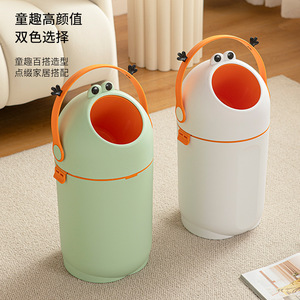 ถังขยะผ้าอ้อมทรงกระบอกแบบใหม่ ปิดสนิท ป้องกันกลิ่น พร้อมฝาปิด ถังด้านในถอดออกได้ ใช้ภายในอาคาร สีขาวและสีเขียว - Product Image 5
