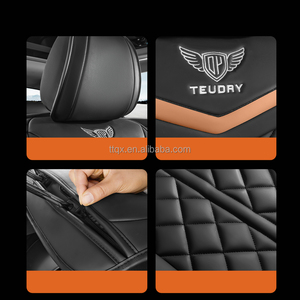 Housses de siège de voiture en cuir noir, entièrement enveloppantes, respirantes, résistantes à l'usure, toutes saisons, pour <span class=keywords><strong>Volkswagen</strong></span> <span class=keywords><strong>Golf</strong></span> Tiguan Polo Passat - Product Image 4