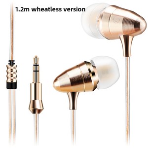 D04 Metal Heavy Bass K-Song auricolari auricolari sportivi HIFI con <span class=keywords><strong>testa</strong></span> d'oro 3.5mm cablati vendita transfrontaliera - Product Image 2