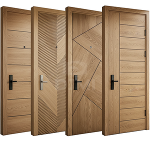 Puertas de Polímero y Madera Sólida de Lujo, Puerta Batiente de Alta Gama con Núcleo Sólido, Puerta de Entrada de Madera con Diseño Insonorizado para Villas, Hoteles y Escuelas - Product Image 1
