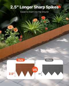 Borde de Jardín de Acero Carboorten con Patina Natural de Óxido, Flexible, para Césped, Jardín de Flores, Decoración de Patio - Product Image 4