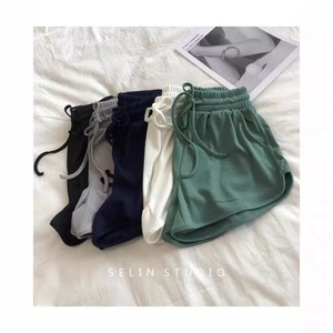 Shorts Décontractés d'Été en Velours pour Femme Vente en Gros, Taille Haute à Effet Froncé et Volants, Hotpants Tendance pour Fille, Short de Sport - Product Image 3