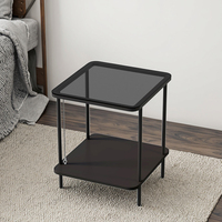 Mobilier de salon de luxe simple pour la maison et les appartements Table basse d'angle en métal durable