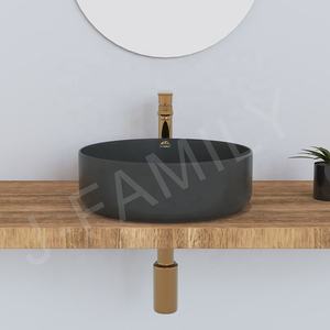 Évier rond pour salle <span class=keywords><strong>de</strong></span> bain, toilette complète, vasque pour salle <span class=keywords><strong>de</strong></span> bains, dessus <span class=keywords><strong>de</strong></span> Table, lavabo <span class=keywords><strong>de</strong></span> lavage, <span class=keywords><strong>sans</strong></span> <span class=keywords><strong>trou</strong></span> <span class=keywords><strong>de</strong></span> robinet - Product Image 2