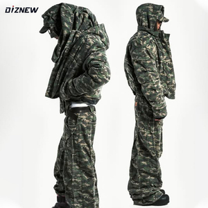 DiZNEW Set in Denim da uomo basso MOQ Custom <span class=keywords><strong>Camo</strong></span> Jean Jean e pantaloni mimetici Set due pezzi per uomo - Product Image 1