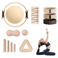 Kit d'entraînement à domicile : Appareil de Pilates Reformer en fer, Cercle Magique, Bandes de Résistance, Bloc de Yoga, Ballon de Massage