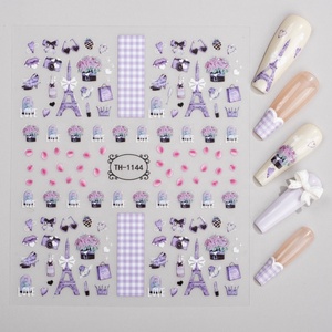 Set de Calcomanías Autoadhesivas para <span class=keywords><strong>Uñas</strong></span> con Diseño 3D para el Día de San Valentín, en Negro, <span class=keywords><strong>Blanco</strong></span> <span class=keywords><strong>y</strong></span> <span class=keywords><strong>Rosa</strong></span>, con Diseño de Flores, Dulces <span class=keywords><strong>y</strong></span> Corazones, para Salón de <span class=keywords><strong>Uñas</strong></span> - Product Image 3