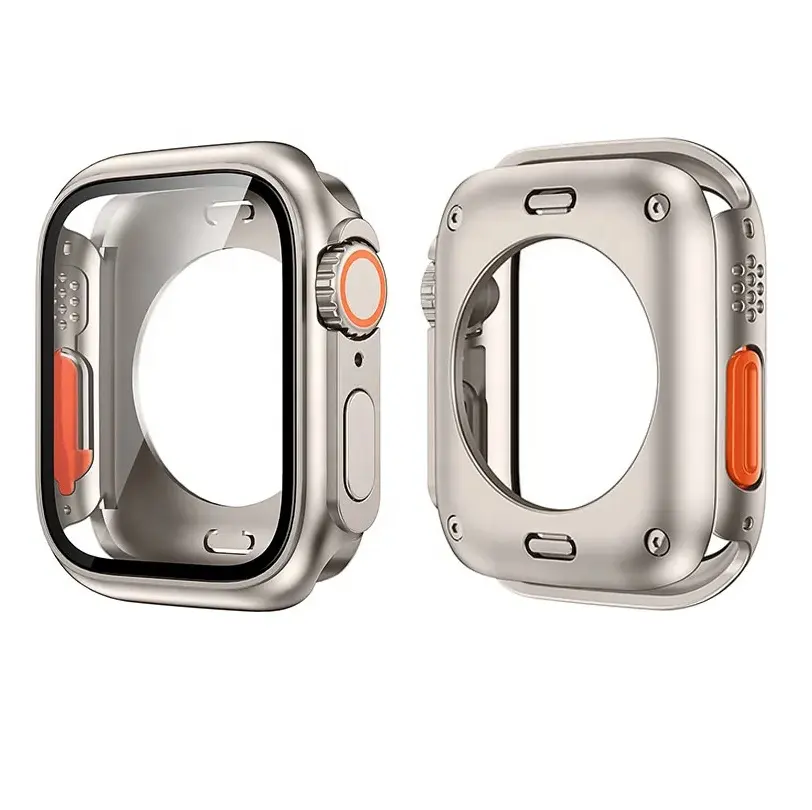 Cover protettiva per schermo per Apple Watch 45mm 44mm 40mm 41mm custodia rigida per paraurti anteriore e posteriore per iwatch 8/7/6/5/4 cambia in Ultra