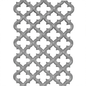 Panel de Enrejado Tradicional de Hierro Fundido con Diseño Hueco, Pintado en Gris, Decoración de Paisaje, Pantalla de Privacidad, Adorno para Cercas y Portones - Product Image 1