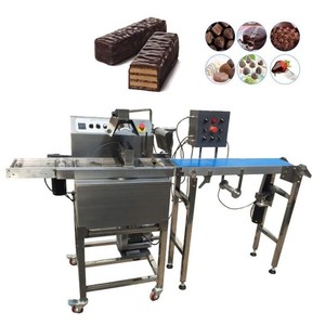 Small <strong>Automatic</strong> <strong>Wafer</strong> Enrobing <strong>Line</strong> <strong>Machine</strong> Chocolate Tempering and Enrobing <strong>Machine</strong> - Product Image 6