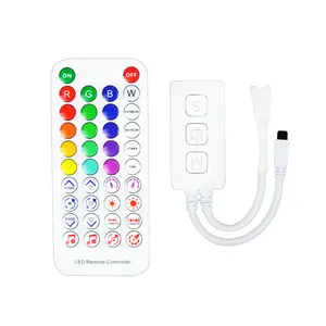 SP611E LED RGB 픽셀 컨트롤러 블루투스 음악 동기화 DC 5V 24V 주소 지정 가능 스트립 컨트롤러 3Key 버튼 IR 리모컨