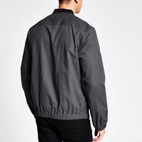 Vente en gros de service OEM Veste cargo pour hommes avec poches plaquées poitrine Blouson bombardier gris à manches longues décontracté