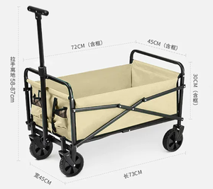 Chariot de pique-nique de camping en plein air, chariot pliable et Portable en alliage d'aluminium - Product Image 1