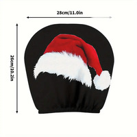 Housse de coussin de voiture extensible en tissu polyester lavable à thème de Noël, douce et confortable, décorative, pour appuie-tête de siège auto