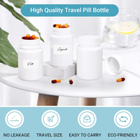 Hdpe 100ml Bouteille de médicament 250ml Bouteille en plastique de vitamine Médecine en vrac Capsules de pilules rondes blanches Récipient en plastique avec bouchon à vis
