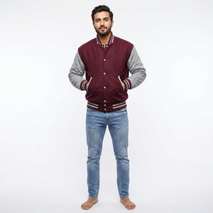 Custom College Varsity Sweater <b>Jacket</b> Wholesale <b>Men's</b> <b>Baseball</b> & Football Jersey Winter Breathable Eco-Friendly Embroidery - Product Image 1