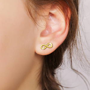 2020 Hot Sale Fashion Stainless Steel Jewelry Mini <strong>Infinity</strong> Stud <strong>Earrings</strong> - Product Image 2